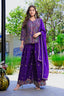 Purple Embroidered Kurta Palazzo Set ClothsVilla