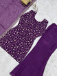 Load image into Gallery viewer, Purple Embroidered Kurta Set ClothsVilla