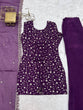 Load image into Gallery viewer, Purple Embroidered Kurta Set ClothsVilla