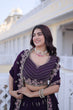 Load image into Gallery viewer, Purple Embroidered Lehenga Choli Set ClothsVilla