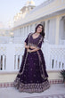 Load image into Gallery viewer, Purple Embroidered Lehenga Choli Set ClothsVilla