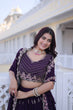 Load image into Gallery viewer, Purple Embroidered Lehenga Choli Set ClothsVilla