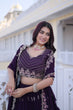 Load image into Gallery viewer, Purple Embroidered Lehenga Choli Set ClothsVilla
