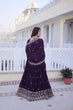 Load image into Gallery viewer, Purple Embroidered Lehenga Choli Set ClothsVilla