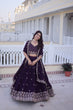 Load image into Gallery viewer, Purple Embroidered Lehenga Choli Set ClothsVilla