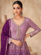 Load image into Gallery viewer, Purple Embroidered Lehenga Set ClothsVilla