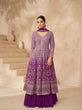 Load image into Gallery viewer, Purple Embroidered Lehenga Set ClothsVilla
