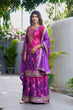 Load image into Gallery viewer, Purple Embroidered Palazzo Set ClothsVilla