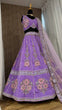 Load image into Gallery viewer, Purple Enchanting Eventide Elegance – Slub Silk Lehenga Set ClothsVilla
