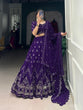 Load image into Gallery viewer, Purple Ethereal Elegance Georgette Lehenga with Intricate Sequins Embroidery