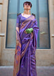 Load image into Gallery viewer, Purple Ethereal Organza Silk Saree – Graceful &amp; Glamorous Drape ClothsVilla