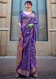 Purple Ethereal Organza Silk Saree – Graceful & Glamorous Drape ClothsVilla