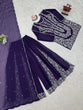 Load image into Gallery viewer, Purple Ethnic Elegance Faux Georgette Thread &amp; Sequin Embroidered Suit Set ClothsVilla