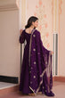 Load image into Gallery viewer, Purple Faux Blooming Gown with Beads Embroidery &amp; Designer Dupatta ClothsVilla