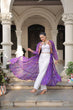 Load image into Gallery viewer, Purple Faux Georgette Bandhani Shrug with Kutchi Patchwork ClothsVilla