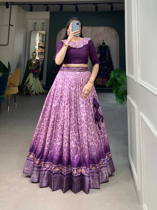 Captivating Purple Floral Co-ord Lehenga Set - Perfect for Weddings & Festive Occasions ClothsVilla