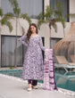 Load image into Gallery viewer, Purple Floral Printed Pure Cotton Suit Set with Faux Georgette Dupatta &amp; Tassel Detailing ClothsVilla