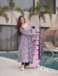 Load image into Gallery viewer, Purple Floral Printed Pure Cotton Suit Set with Faux Georgette Dupatta &amp; Tassel Detailing ClothsVilla