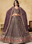 Purple Georgette Embroidered Lehenga Choli ClothsVilla