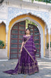 Load image into Gallery viewer, Purple Georgette Embroidered Lehenga ClothsVilla