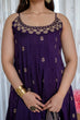 Load image into Gallery viewer, Purple Glamorous Silk Gown Set ClothsVilla