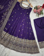 Load image into Gallery viewer, Purple Glamorous Silk Gown Set ClothsVilla