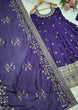 Load image into Gallery viewer, Purple Glamorous Silk Gown Set ClothsVilla