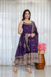 Load image into Gallery viewer, Purple Glamorous Silk Gown Set ClothsVilla