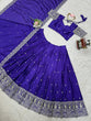 Load image into Gallery viewer, Purple Graceful Chinon Silk Lehenga Set with Sequin Embroidery &amp; Lace-Detailed Dupatta ClothsVilla