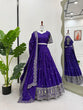 Load image into Gallery viewer, Purple Graceful Chinon Silk Lehenga Set with Sequin Embroidery &amp; Lace-Detailed Dupatta ClothsVilla