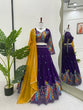 Load image into Gallery viewer, Purple Graceful Faux Georgette Lehenga Choli Set with Thread &amp; Sequin Embroidery – With Dupatta ClothsVilla