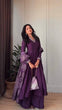 Load image into Gallery viewer, Purple Graceful Jalpari Silk Anarkali Set with Sequins Work &amp; Chinon Silk Dupatta ClothsVilla