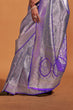 Load image into Gallery viewer, Purple Handwoven Kanjivaram Silk Saree with Blouse Piece Clothsvilla