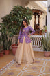Load image into Gallery viewer, Purple Jacquard Lehenga Choli Set ClothsVilla