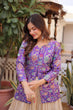 Load image into Gallery viewer, Purple Jacquard Lehenga Choli Set ClothsVilla