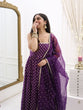 Load image into Gallery viewer, Purple Jacquard Silk Suit Set with Weaving Work &amp; Sequins Dupatta Ready To Wear ClothsVilla