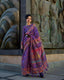 Purple Jamawar Woven Organza Silk Saree – Traditional Elegance with Blouse Piece ClothsVilla