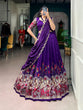 Load image into Gallery viewer, Purple Kalamkari Print Lehenga Set Clothsvilla