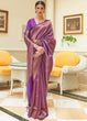 Load image into Gallery viewer, Purple Kanjivaram Silk Saree with Sequins Zari ClothsVilla