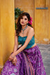 Load image into Gallery viewer, Purple Lehenga Choli with Gotta Patti Lace ClothsVilla