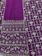 Load image into Gallery viewer, Purple Luxe Faux Georgette Semi-Stitched Lehenga Set with Thread &amp; Sequence Work ClothsVilla