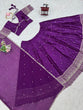 Load image into Gallery viewer, Purple Luxurious Satin Silk Semi-Stitched Lehenga Choli Set with Sequin Embroidery &amp; Fancy Lace Dupatta ClothsVilla