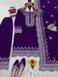 Load image into Gallery viewer, Purple Luxurious Viscose Velvet Plazo Set with Embroidered Dupatta Clothsvilla