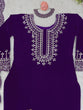 Load image into Gallery viewer, Purple Luxurious Viscose Velvet Plazo Set with Embroidered Dupatta Clothsvilla