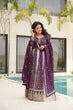 Load image into Gallery viewer, Purple Luxury Faux Blooming Gown Set with Zari &amp; Sequins Embroidery – Kali Cut Design ClothsVilla