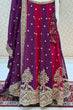 Load image into Gallery viewer, Purple &amp; Maroon Designer Faux Georgette Embroidered Lehenga Choli Set with Dupatta ClothsVilla