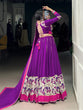 Load image into Gallery viewer, Purple Mirror Charm Ethnic Lehenga Set ClothsVilla