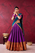 Load image into Gallery viewer, Purple Narayan Pet Cotton Lehenga Set ClothsVilla