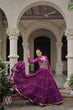 Load image into Gallery viewer, Purple Navratri Special Leheriya Print Lehenga Choli with 12 Mtr Flair &amp; Mirror Lace Work ClothsVilla