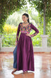 Load image into Gallery viewer, Purple Navratri Special Rayon Kurti with Kutchi Gamthi Work – Adjustable Fit &amp; Full Sleeves ClothsVilla